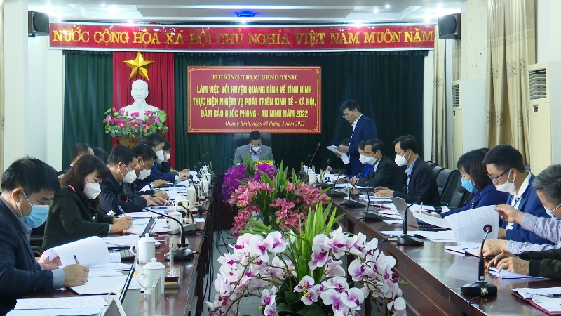 Thường trực UBND tỉnh Hà Giang làm việc tại huyện Quang Bình
